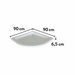 Baliv Duschwanne DW-90.10 R Viertelkreis 90 Cm X 90 Cm 7 Baliv Duschwanne DW-90.10 R Viertelkreis 90 Cm X 90 Cm -Badezimmerbedarf Geschäft 007874119278 VM01 150621 L