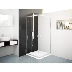 Baliv Duschkabine DUK-90.10E 77 Cm - 90 Cm Chrom -Badezimmerbedarf Geschäft 107706 AB02 190221 L RET01