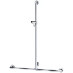 Keuco Duschhandlauf Plan Care 34914 Silber Eloxiert Mit Brausestange 1182/1263mm