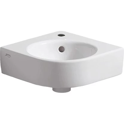 Geberit Eck-Handwaschbecken Renova Compact 45 Cm WeißHl Und ÜL 1 Geberit Eck-Handwaschbecken Renova Compact 45 Cm WeißHl Und ÜL