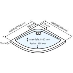 Schulte Duschwanne Rund Extraflach Alpinweiß 80 X 80 Cm -Badezimmerbedarf Geschäft 32020 2053 4060991010668 5
