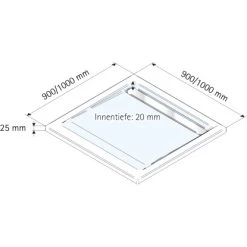 Schulte Duschwanne Mit Rinne Chromoptik Extraflach 100 X 100 Cm -Badezimmerbedarf Geschäft 32020 2053 4060991011214 5