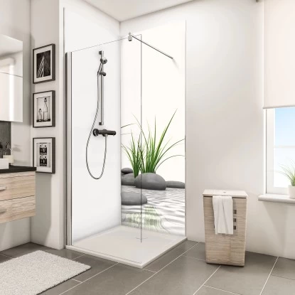 Schulte ExpressPlus Duschrückwand DecoDesign "Zen Steine & Gras" 210 X 90 Cm 1 Schulte ExpressPlus Duschrückwand DecoDesign "Zen Steine & Gras" 210 X 90 Cm