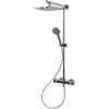 Schulte ExpressPlus Duschsystem Rain Classic Plus Mit Thermostat Verchromt Eckig
