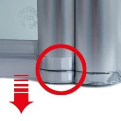 Schulte ExpressPlus Drehtür In Nische Garant Alu Natur Links 200x80cm -Badezimmerbedarf Geschäft 3342 2053 HebSenk Profil 1