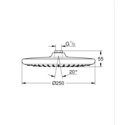 Grohe QuickFix Kopfbrause Vitalio Start Ø 25 Cm Chrom -Badezimmerbedarf Geschäft 4005176728600 4520 3
