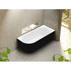 Ottofond Badewanne Mince Corner Links 180 Cm X 80 Cm Schwarz Weiß -Badezimmerbedarf Geschäft 4005489137076 3209 AB 01