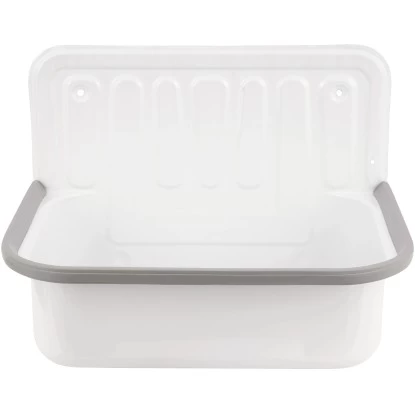 Sanitop-Wingenroth Ausgussbecken Glasierter Stahl 50 Cm Weiß 2 Sanitop-Wingenroth Ausgussbecken Glasierter Stahl 50 Cm Weiß – Bild 2