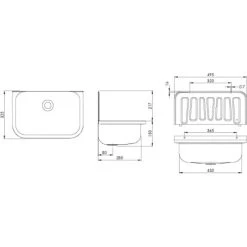 Sanitop-Wingenroth Ausgussbecken Edelstahl 50 Cm Chrom -Badezimmerbedarf Geschäft 4006596042161 2177 8