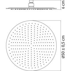 AquaSu Kopfbrause Santico Rund Edelstahl Ø 50 Cm -Badezimmerbedarf Geschäft 4006596722759 2177 3