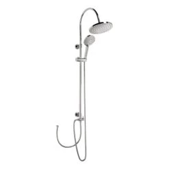 AquaSu Duschsystem Pitus Mit 4 Strahlarten Rund Chrom