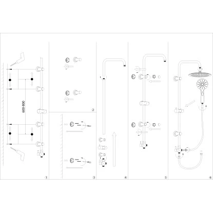 AquaSu Duschsystem Acana Mit 3 Strahlarten Rund Schwarz 3 AquaSu Duschsystem Acana Mit 3 Strahlarten Rund Schwarz – Bild 3