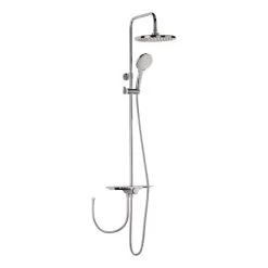 AquaSu Duschsystem Tima Mit 4 Strahlarten Rund Chrom