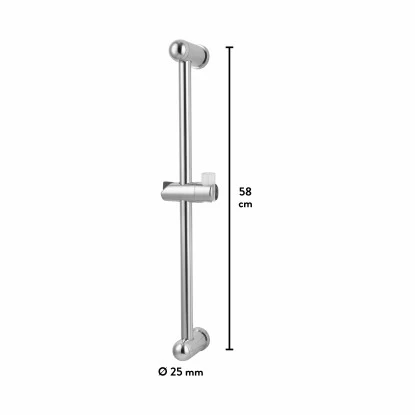 Baliv Brausestange DST-50.01, 58 Cm Verchromt 2 Baliv Brausestange DST-50.01, 58 Cm Verchromt – Bild 2