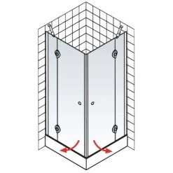 Schulte Eckeinstieg Youngline Chromoptik Depoli Light 192 Cm X 90 Cm X 90 Cm -Badezimmerbedarf Geschäft 4037563122548 5