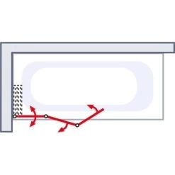 Schulte Badewannenaufsatz Einfaltbar Echtglas Weiß 125 Cm X 140 Cm -Badezimmerbedarf Geschäft 4060991004551 2053 5