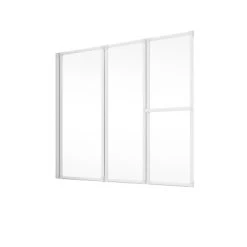 Schulte Komfort Badewannenfaltwand 3-tlg. 151,8 X 140 Cm Weiß -Badezimmerbedarf Geschäft 4060991004629 2