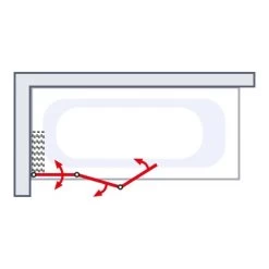 Schulte Badewannenaufsatz 3-tlg. Alu Natur Dekor Liane 140 X 125 Cm -Badezimmerbedarf Geschäft 4060991021060 6