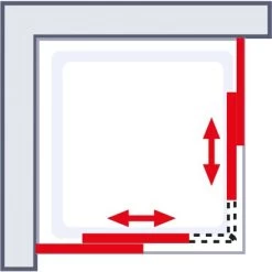 Schulte Schiebetür Als Eckeinstieg MasterClass Chromoptik BxTxH 90 X 90 X 200 Cm -Badezimmerbedarf Geschäft 4060991029134 2053 03