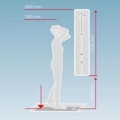 Schulte Dusch Master Rain Mit Thermostat Und Tellerkopfbrause -Badezimmerbedarf Geschäft 4060991035418 2053 6