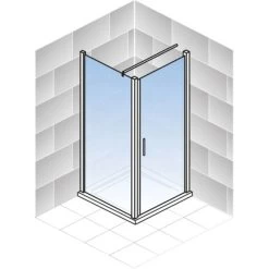 Schulte ExpressPlus Drehtür Seitenwand AlexaStyle2.0Dekor Liane 80cm -Badezimmerbedarf Geschäft 4060991037535 2053 5