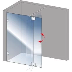 Schulte Alexa Style 2.0 Duschwand Walk In Loft 2-tlg BlackStyle 120 X 30 X 200cm -Badezimmerbedarf Geschäft 4060991056741 2053 7