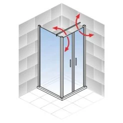 Schulte Sunny Pendeltür Mit Seitenwand 90 X 80 X 180 Cm Weiß -Badezimmerbedarf Geschäft 4060991064111 5