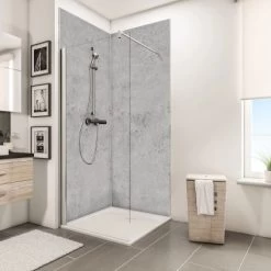 Schulte ExpressPlus DecoDesign Duschrückwand Dekor Stein Grau Hell 210x100cm -Badezimmerbedarf Geschäft 4060991067808 Bild03