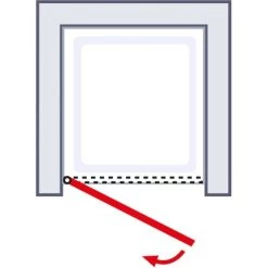 Schulte Drehtür Toura Nische Pendelbar Schwarz 200 X 100 Cm Klar Hell Anschlag L -Badezimmerbedarf Geschäft 4060991070020 2053 5