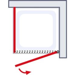 Schulte Drehtür Toura R + Seitenwand Pendelbar Schwarz 200 X 90 X 90 Cm Klar Hel -Badezimmerbedarf Geschäft 4060991070051 2053 6