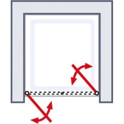 Schulte Pendeltür Toura Nische Schwarz 200 Cm X 90 Cm Klar Hell -Badezimmerbedarf Geschäft 4060991070105 2053 6