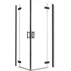 Schulte Eckeinstieg 4-tlg. Toura Pendelbar Schwarz 200 X 90 X 90 Cm Klar Hell -Badezimmerbedarf Geschäft 4060991070129 2053 2