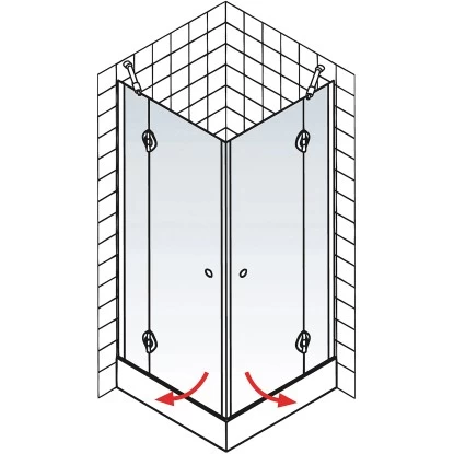 Schulte Eckeinstieg 4-tlg. Toura Pendelbar Schwarz 200 X 100 X 100 Cm Klar Hell 6 Schulte Eckeinstieg 4-tlg. Toura Pendelbar Schwarz 200 X 100 X 100 Cm Klar Hell – Bild 6