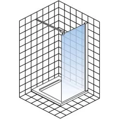 Schulte Walk In Frontteil Alexa Style 2.0 Dekor Frame Mattschwarz 200 X 120 Cm -Badezimmerbedarf Geschäft 4060991070907 2053 5
