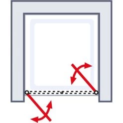 Schulte ExpressPlus Pendeltür In Nische Garant 2.0 Chromoptik 200 Cm X 80 Cm -Badezimmerbedarf Geschäft 4060991076312 2053 AI 03