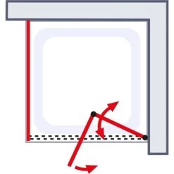 Schulte ExpressPlus Drehfalttür U. Seitenwand Garant 2.0 Mattschwarz 200 X 90 Cm -Badezimmerbedarf Geschäft 4060991076473 2053 AI 01