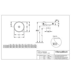 Villeroy & Boch Friends Halbeinbau-Waschbecken 43cm StarWhite M. ÜL CPlus -Badezimmerbedarf Geschäft 4123 vbtz 411400 411401p1 1