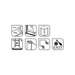 Baliv Duschkabine DUK-80.20R 80 Cm X 80 Cm Chrom -Badezimmerbedarf Geschäft 4250312107720 WEB02 270521