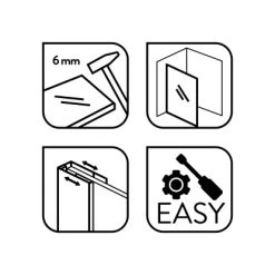 Baliv Duschabtrennung Walk-In DUK-120.80 120 Cm X 195 Cm Chrom -Badezimmerbedarf Geschäft 4250312111000 WEB02 270521