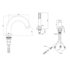 Ottofond Badewannen-Set Pino 155 Cm Links Inkl. Ablaufgarnitur Und Armatur -Badezimmerbedarf Geschäft 440815 3209 2 3