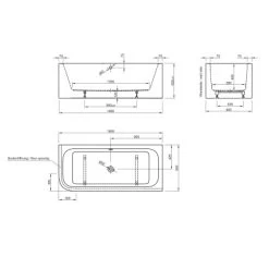 Ottofond Badewannen-Set Spirit 180 Cm X 80 Cm Links Inkl. Ablaufgarnitur -Badezimmerbedarf Geschäft 440825 3209 3