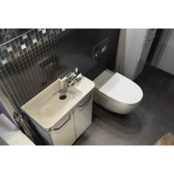 Fackelmann Keramik-Waschbecken 55 Cm Milano Weiß -Badezimmerbedarf Geschäft 480520 3254 3