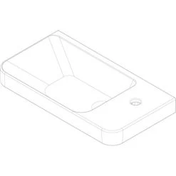 Fackelmann Keramik-Waschbecken 55 Cm Milano Weiß -Badezimmerbedarf Geschäft 480520 3254 4