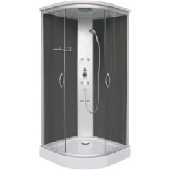 Sanotechnik Komplettduschkabine Punto 209 Cm X 90 Cm X 90 Cm Schwarz