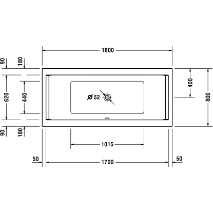 Duravit Badewanne Starck 180 Cm X 80 Cm Einbauversion 2 Rückenschrägen Weiß 2 Duravit Badewanne Starck 180 Cm X 80 Cm Einbauversion 2 Rückenschrägen Weiß – Bild 2