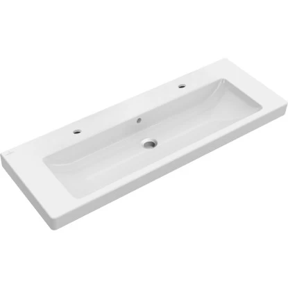 Villeroy & Boch Doppelwaschbecken Subway 2.0 130 Cm Alpinweiß CeramicPlus 2 Villeroy & Boch Doppelwaschbecken Subway 2.0 130 Cm Alpinweiß CeramicPlus – Bild 2