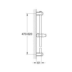 Grohe Brausestange Euphoria 60 Cm Chrom -Badezimmerbedarf Geschäft 518622 4520 1476771