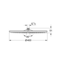 Grohe Kopfbrause Rainshower Cosmopolitan 400 Chrom -Badezimmerbedarf Geschäft 518716 4520 1055549