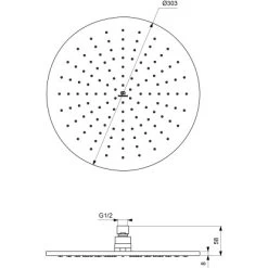 Ideal Standard Regenbrause Idealrain 30 Cm Silk Black -Badezimmerbedarf Geschäft 614234 3049 10