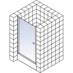 Schulte ExpressPlus Drehtür In Nische Garant Alu Natur Rechts 200x100cm -Badezimmerbedarf Geschäft 63368 2053 4060991056079 2